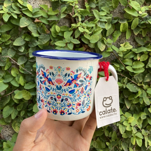 Imagen 2 de 3 de Taza Peltre Tenango D3 Diseño Mexicano Mexico