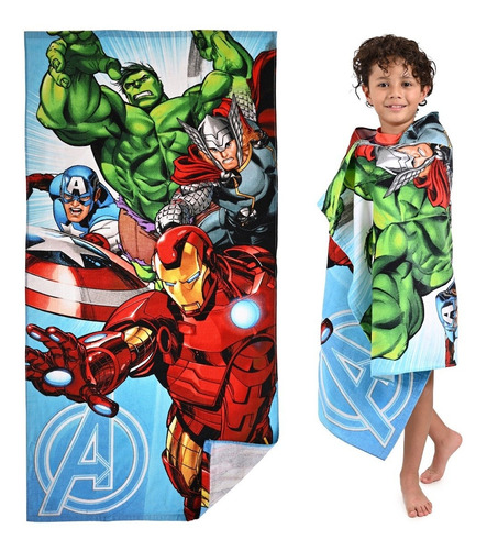 Toalla De Baño Infantil Niños Estampado Avengers Marvel