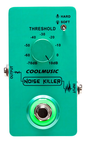 Pedal de efeito de guitarra Coolmusic C-cs02 Noise, pedal. Cor verde