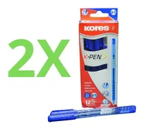 Comprar Lapiceros Bolígrafos  Kores Caja 12 Unid Azul Con Iva