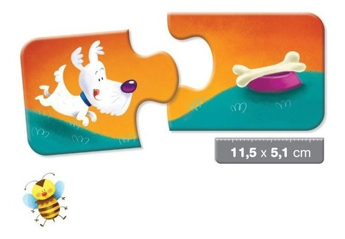 Imagen 4 de 5 de Rompecabeza Puzzle De Asociacion ¿qué Comen Los Animales?