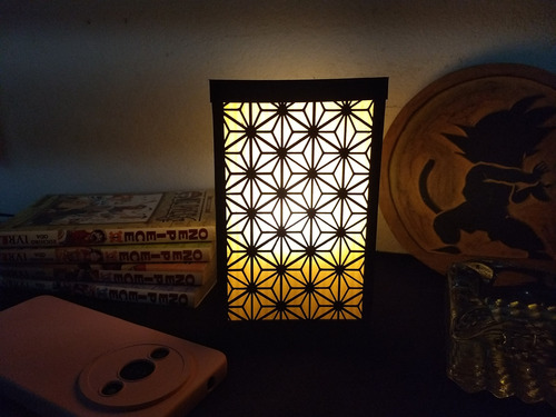 Lámpara Mesa De Luz Escritorio Kumiko - Estilo Japonesa
