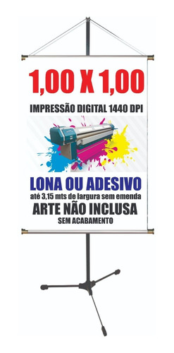 Banner Personalizado, Faixa, Lona, Adesivo, Imp Digital, M²