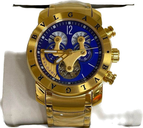 Relógio Bvlgari Hibrid Venom Automático Fundo Azul