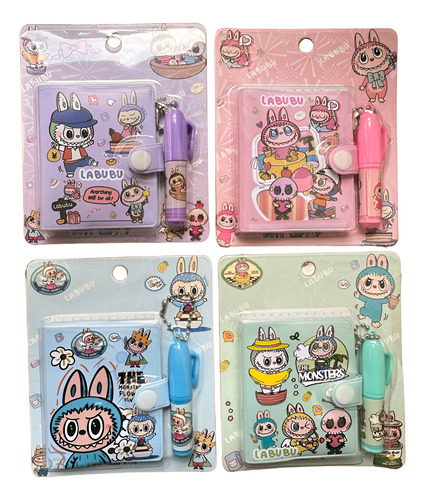 Labubu Libretas Con Lapiz Kawaii Sorpresa Cumpleaños Pack 5