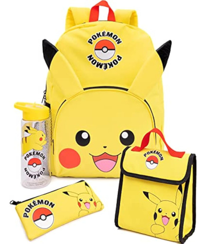 Pokemon Pikachu - Juego De Mochila (4 Unidades),