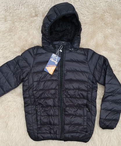 Campera Inflable Niño Niña Unisex Impermeable Con Piel