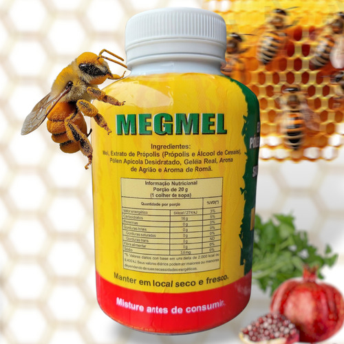 3 Megmel - Composto De Mel, Própolis, Pólen E Geleia Real