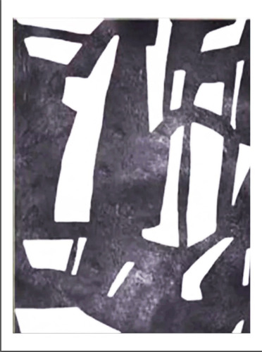 Quadro Pintura Tela Abstrato 1,5 X 2 Metros Preto Branco