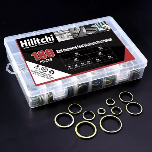 Hilitchi 200 ojales metálicos gruesos plateados de 1/2 pulgada a 0.472 in  con arandelas, kit surtido de arandelas, agujero autotrasero para núcleos  de