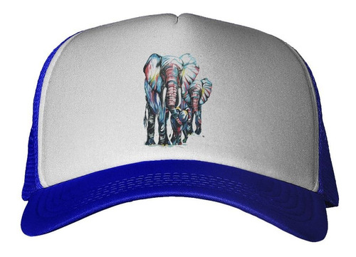 Gorra Elefantes Familia Pintura Color Art
