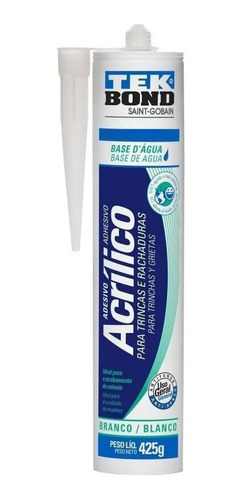 Adhesivo Sellador Acrilico Blanco 425gr Juntas Tekbond