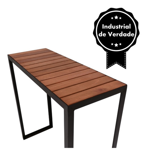 Aparador Bancada Bar Industrial Madeira, Outdoor Bar Table And Stools Fantastic Furniture