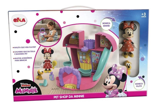 Pet Shop Da Minnie Com Pluto Playset Vira Maleta Elka1178