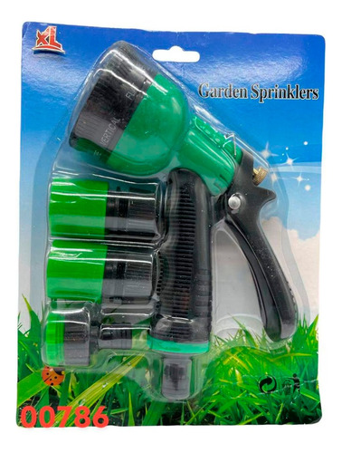 Set Jardineria Pistola Cirular Conectores Riego Jardin 00786