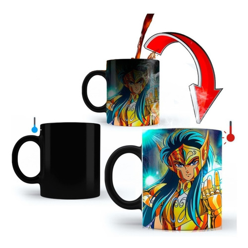 Taza Magica (térmica) Caballeros Del Zodiaco Camus Acuario