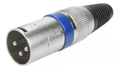 comprar 10 Plug Xlr Marca Csr Macho Conector Microfone Modelo Profis Cor Azul