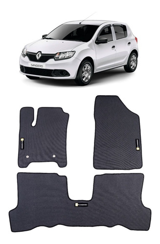Imagem 1 de 9 de Tapete Borracha Sandero Stepway Inteiriço 2013 2014 2015
