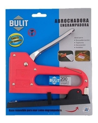Imagen 2 de 3 de Engrampadora Bulit - Uso Intensivo Tapiceria Hobbies