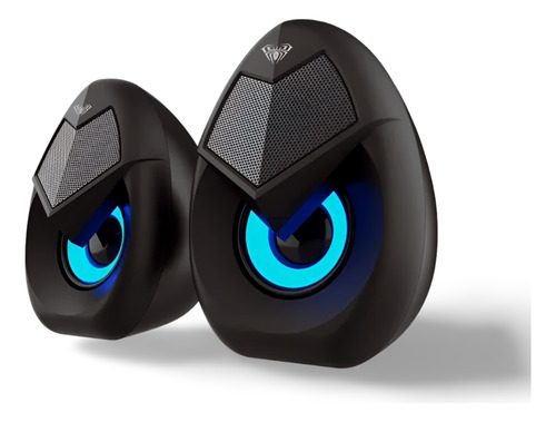 Caixa Caixinha De Som Alto Falante Rgb Pc Computador Gamer Preto