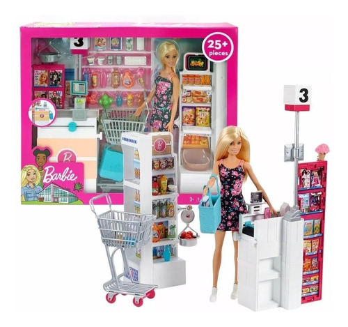 Barbie Set De Super Mercado 25 Accesorios