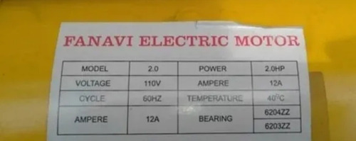 Vibradora Motor Electrica Hormigon 2hp 110v Fanavi 2.0 Nueva