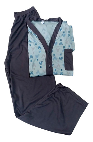 Pijama Para Hombre Camisa De Botones Y Pantalón Talla Xl