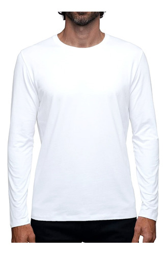 Camiseta Polar Para Hombre Manga Larga Cuello Redondo