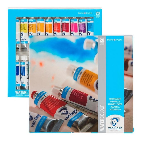 Set 20 Acuarelas Van Gogh Colores Básicos Tubos 20 Ml