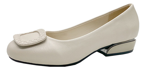 Zapatos Individuales Cómodos De Piel De Vaca,blanco Elegante