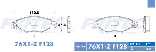 Balata Delantera Peugeot 106 97-00 306 97-97 Renault Kangoo 