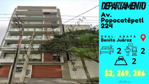 Venta De Departamento (110m2) A 3 Cuadras De Div. Del Norte, Av Universidad, Metro Eje Central Y Parque De Los Venados. Db15-z124