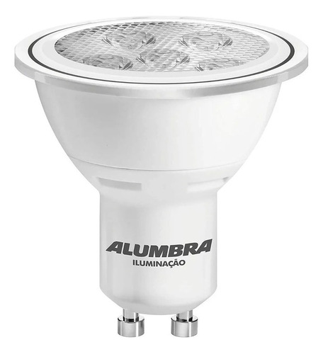 Lâmpada Dicroica Led Mr16 7w Gu10 Branco Frio Marca Alumbra