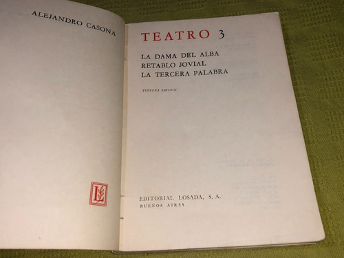 Teatro 3 - Alejandro Casona - Losada