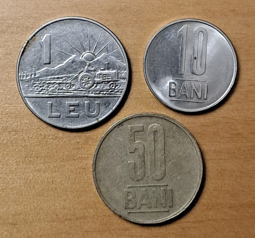 Rumanía X 3 Monedas Incluye 1 Leu 1966 República Socialista.