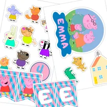 Comprar Kit Imprimible Peppa Pig Adorno Torta Topper Cumple En Canva