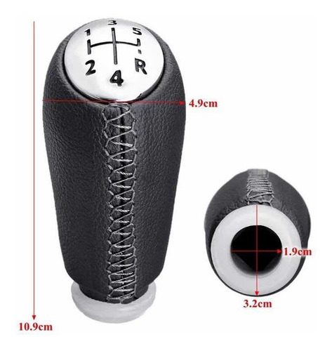 Cambio Manopla Cromada Couro Renault Sandero Duster Logan
