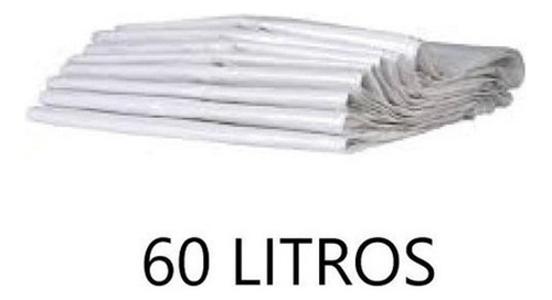 Saco De Lixo Branco 60 Litros - Pacote Com 100 Und