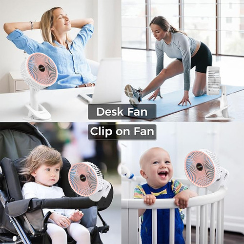A Mini Ventilador Portátil Escritorio Recargable Ajustable