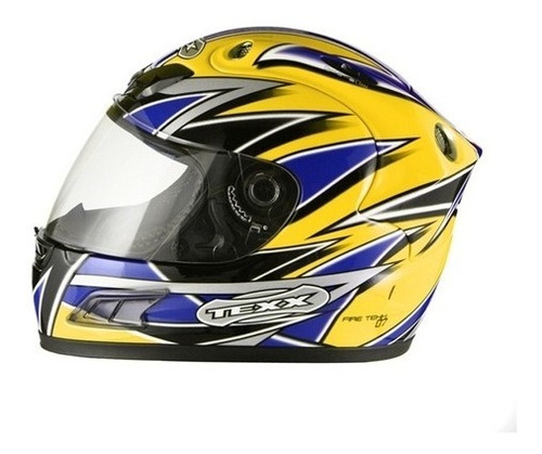 Capacete Motoqueiro Texx Fire 07 Fibra De Vidro 56