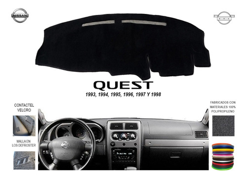 Cubre Tablero Nissan Quest Modelos 1993-1998