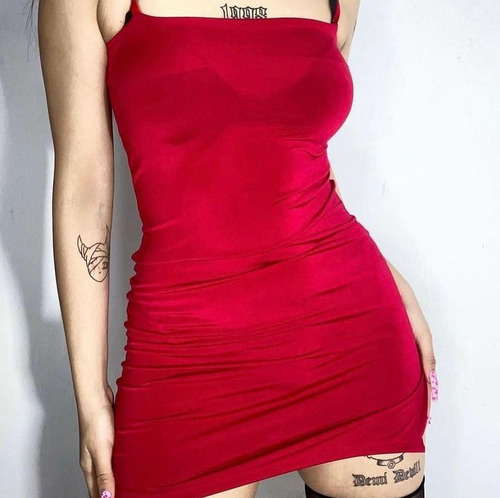 Vestido Rojo Corto Mujer O Dress Red