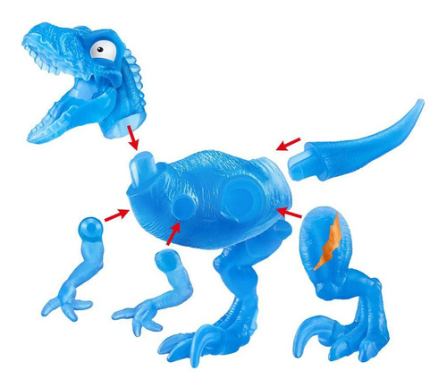Smashers Nano Jurassic Light Up Dino Pequeno Sortido - Fun