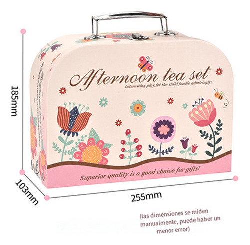 Juego De Té Metálico 46 Pzs Accesorios Juguete Comida Niñas
