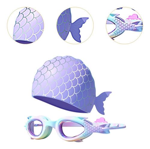 Gafas De Natación Capas De Natación Con Cabello Largo Y
