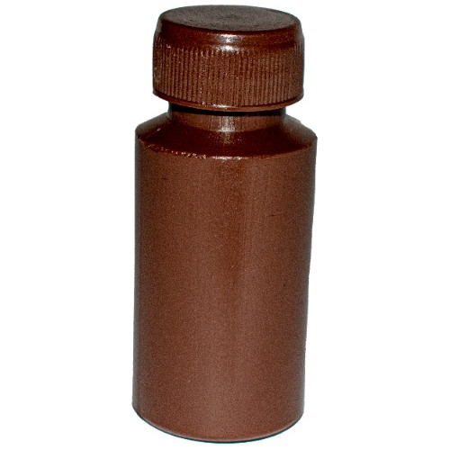 200 Envase Botella 30 Ml Plastico Tapa Liner Cafe Ambar Mate