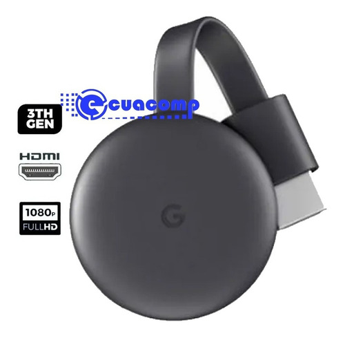 Imagen 1 de 5 de Google Chromecast 3ra Gen. Hdmi 1080p Wifi Android Mac Win