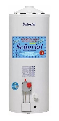 Termotanque Señorial 50lts. Gas Pie/colgar Alta Recuperacion