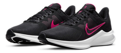 Tênis Nike Downshifter 11 color black/dark smoke grey/white/fireberry - adulto 34 BR