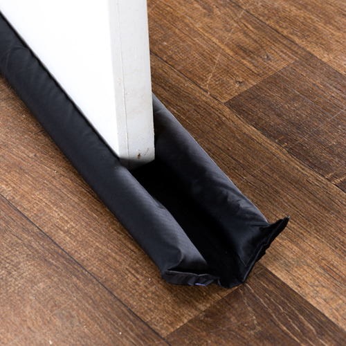 Protetor De Porta Impermeável 100 Cm Duplo Bagun Veda Porta Cor Preto Liso